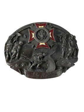 1987 Siskiyou VFW Life Member Belt Buckle Veterans of Foreign Wars Made in USA